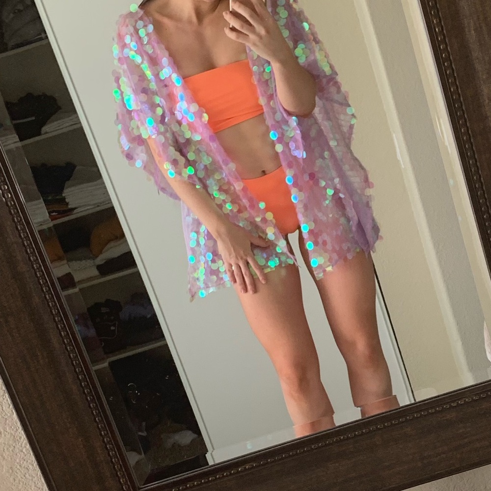 Freedom Rave Wear Sparkly Kimono